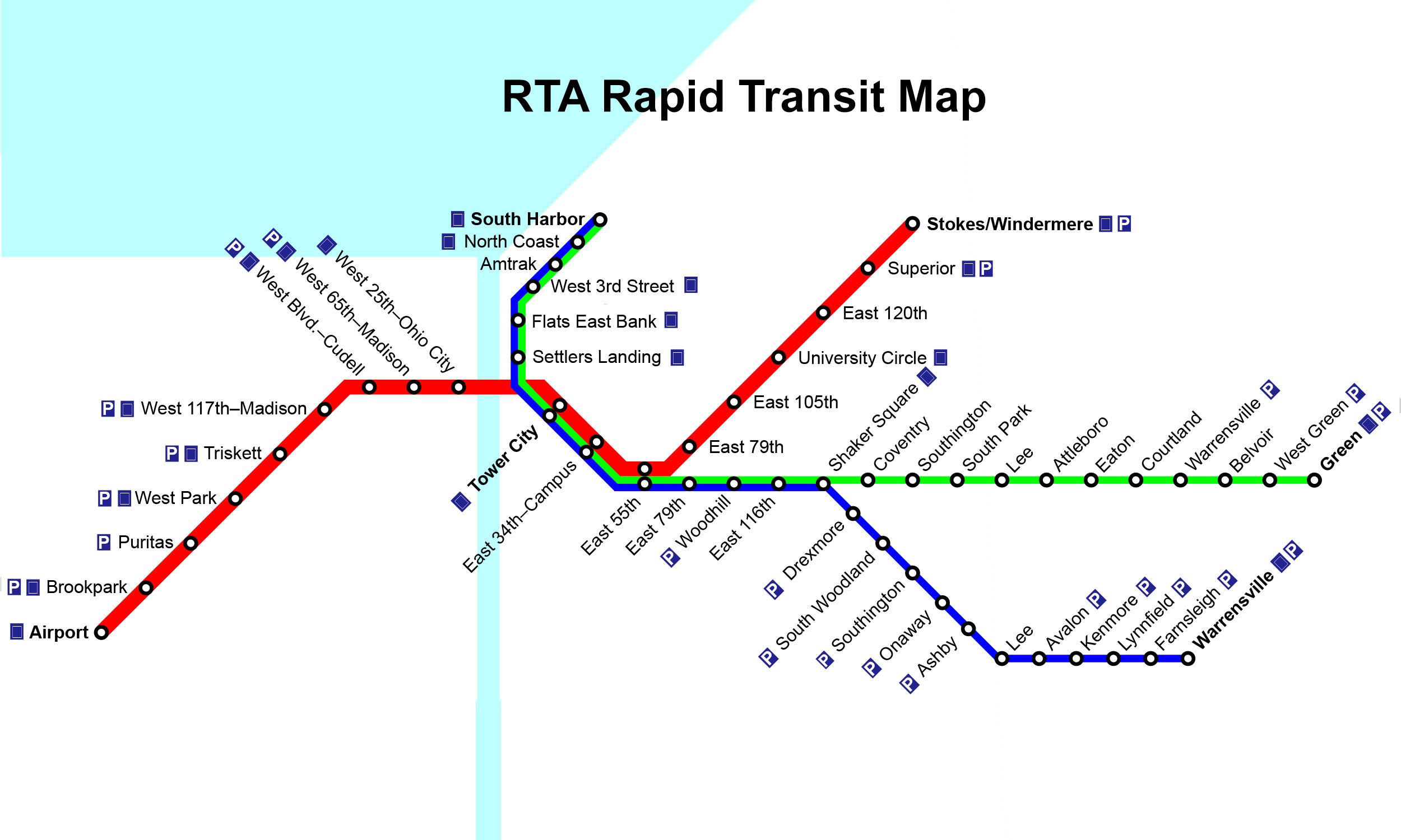 RTA Rapid Transit Green Line Route Map 2024 Stations Metro Lines 