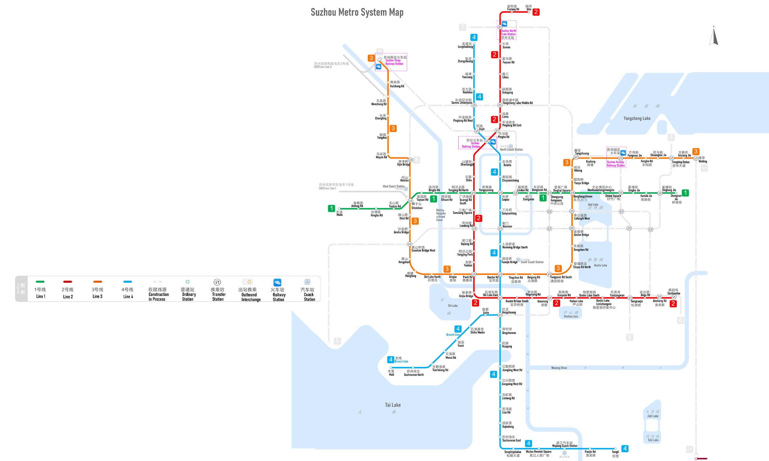 Suzhou Metro Line 4 Route Map 2024, Stations & Metro Lines - YoMetro